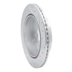 Ford Edge Brake Rotor (1) - Rear Left - R1 Concepts - Drilled & Slotted - Silver - `07-`12